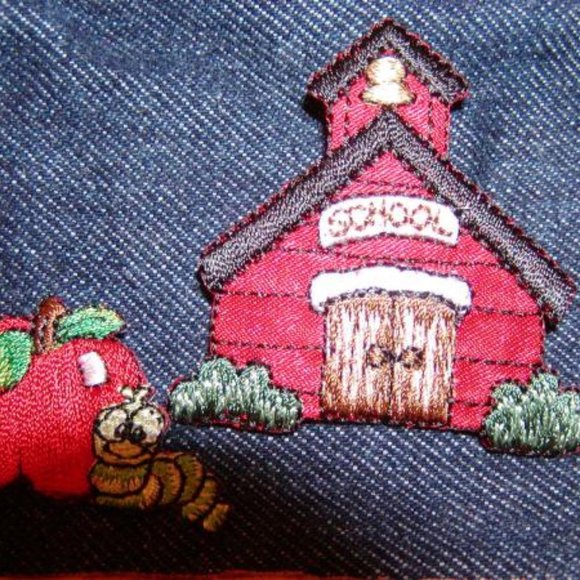 PURSE DENIM LADIES SCHOOLHOUSE NEED FOR TEACHER - Picture 1 of 2